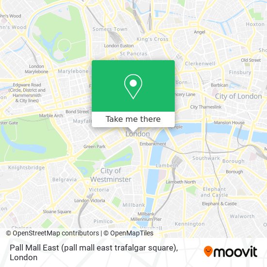 Pall Mall East (pall mall east trafalgar square) map