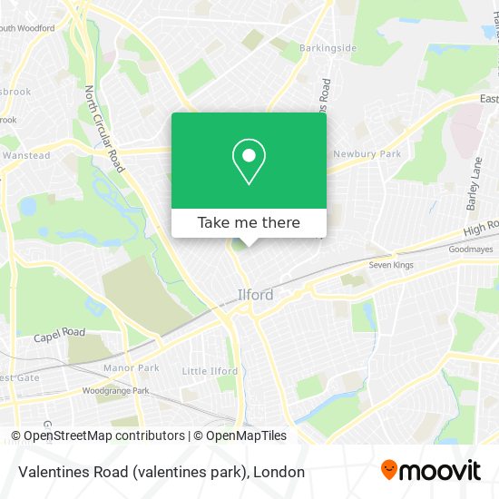 Valentines Road (valentines park) map