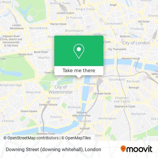 Downing Street (downing whitehall) map