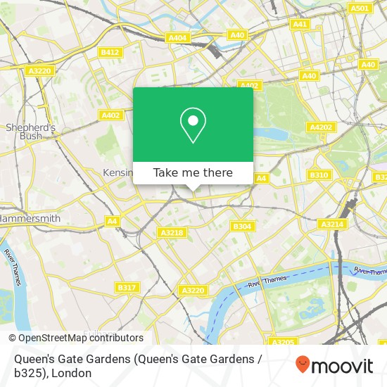 Queen's Gate Gardens (Queen's Gate Gardens / b325), South Kensington London map