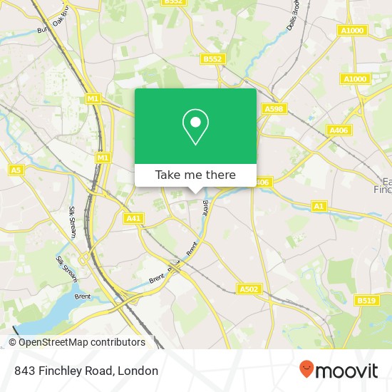 843 Finchley Road map