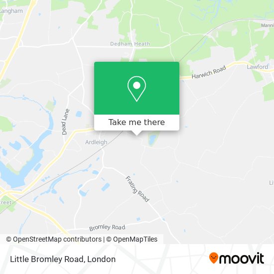 Little Bromley Road map