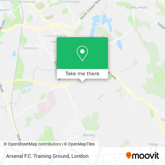 Arsenal F.C. Training Ground map