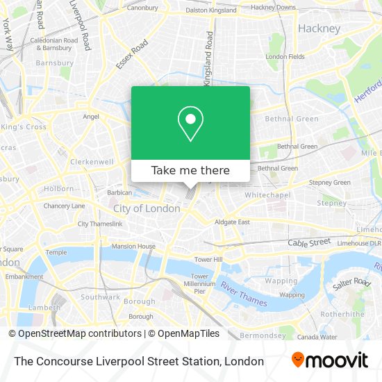 The Concourse Liverpool Street Station map