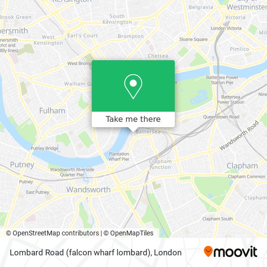 Lombard Road (falcon wharf lombard) map