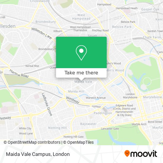 Maida Vale Campus map