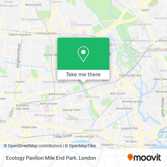 Ecology Pavilion Mile End Park map