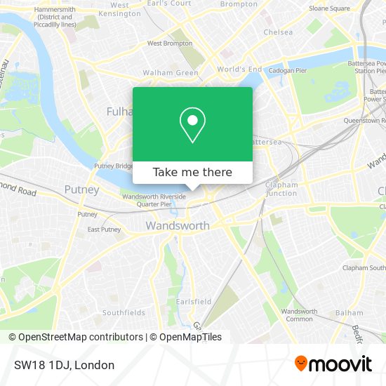 SW18 1DJ map