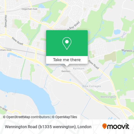 Wennington Road (b1335 wennington) map
