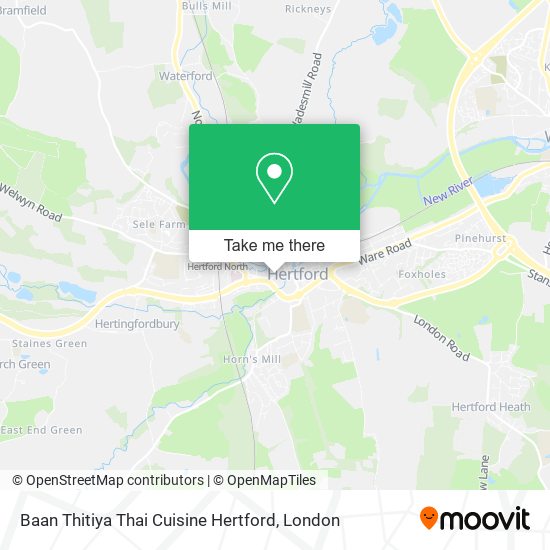 Baan Thitiya Thai Cuisine Hertford map
