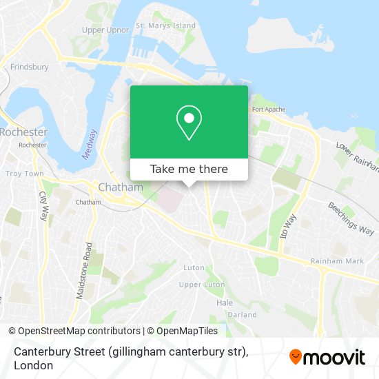 Canterbury Street (gillingham canterbury str) map