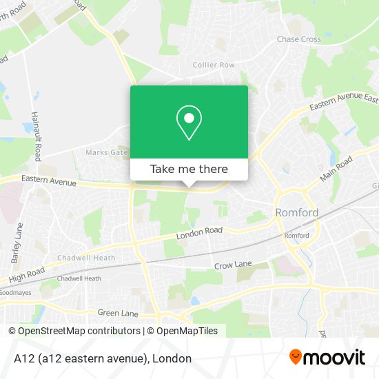 A12 (a12 eastern avenue) map