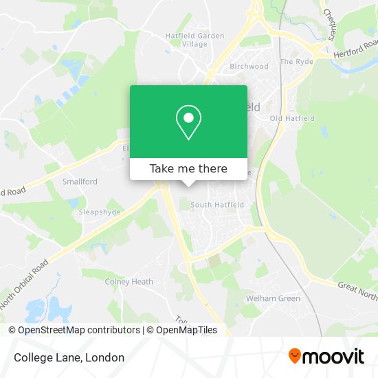 College Lane map