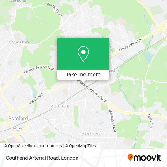 Southend Arterial Road map
