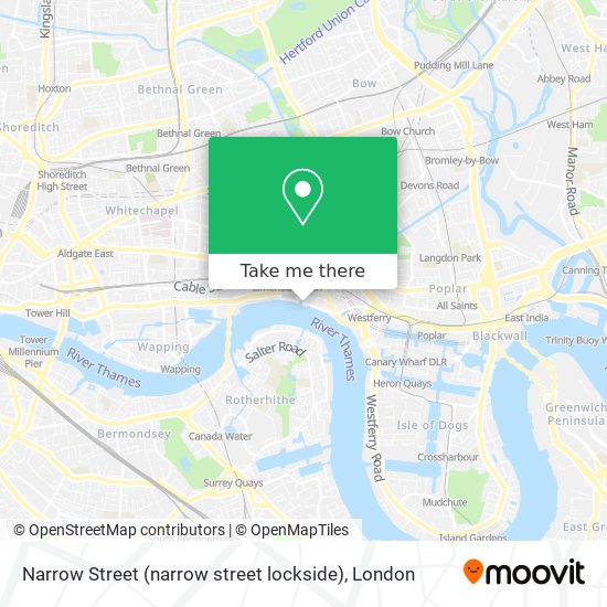 Narrow Street (narrow street lockside) map