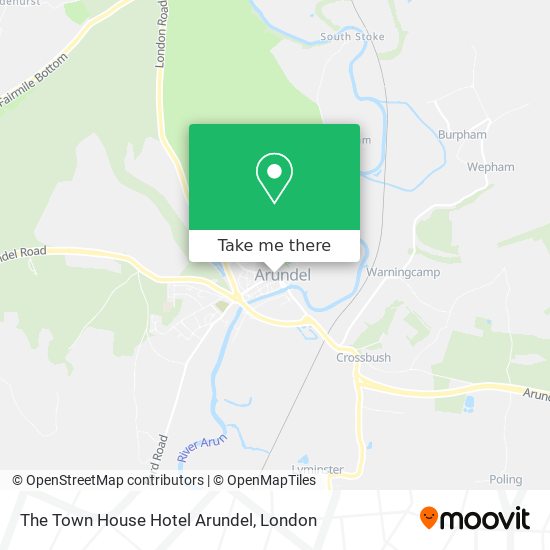 The Town House Hotel Arundel map