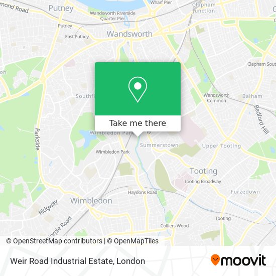 Weir Road Industrial Estate map