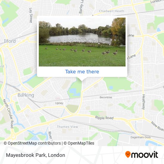Mayesbrook Park map