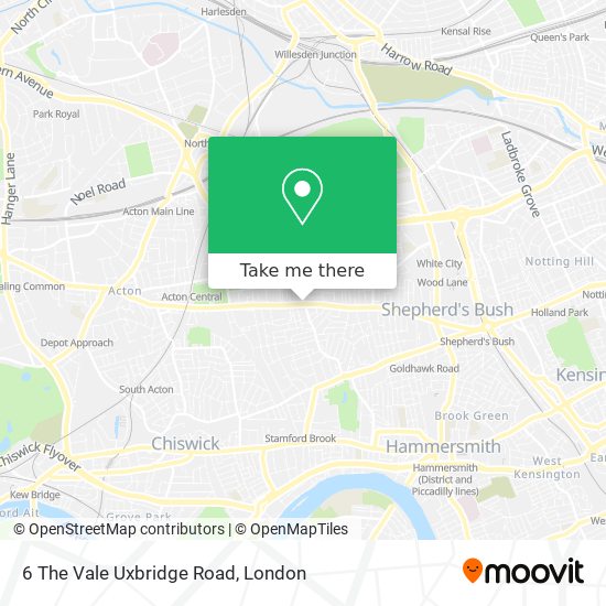 6 The Vale Uxbridge Road map