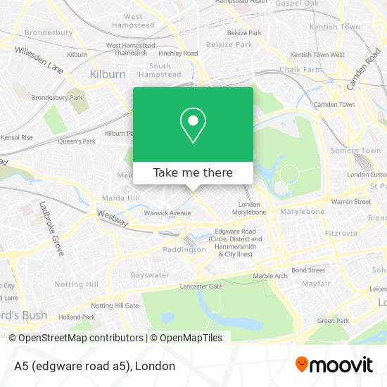 A5 (edgware road a5) map