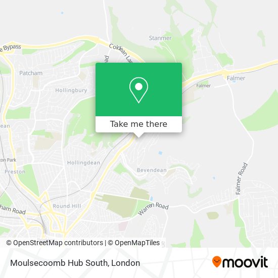 Moulsecoomb Hub South map