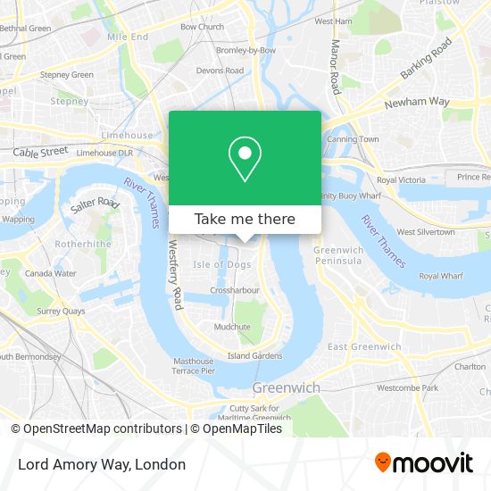 Lord Amory Way map