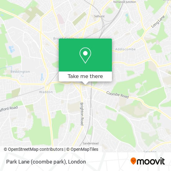 Park Lane (coombe park) map