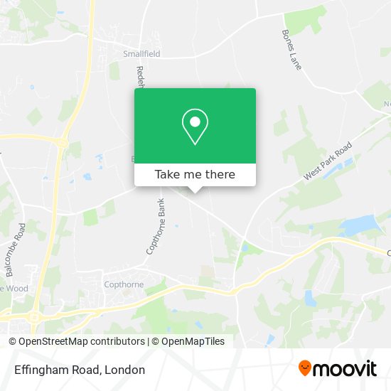Effingham Road map