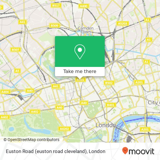 Euston Road (euston road cleveland), Fitzrovia London map
