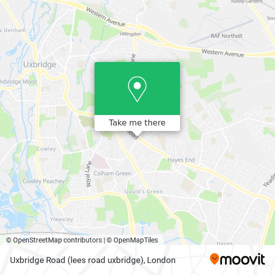 Uxbridge Road (lees road uxbridge) map