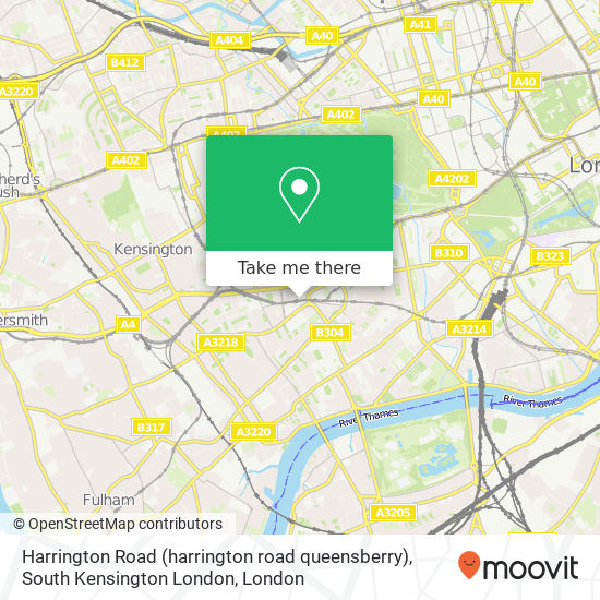 Harrington Road (harrington road queensberry), South Kensington London map