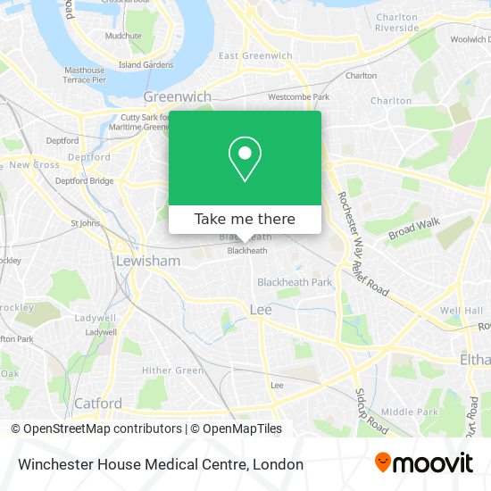 Winchester House Medical Centre map