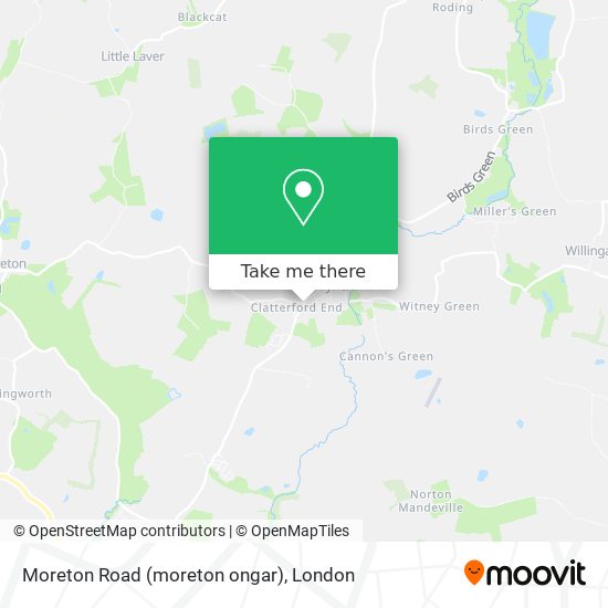 Moreton Road (moreton ongar) map