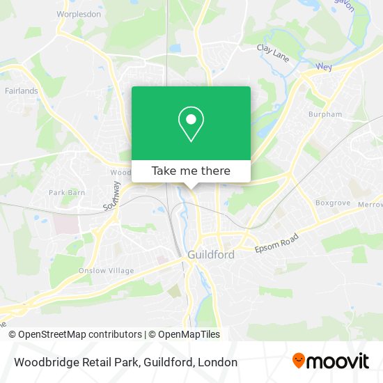 Woodbridge Retail Park, Guildford map