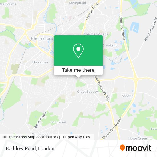 Baddow Road map