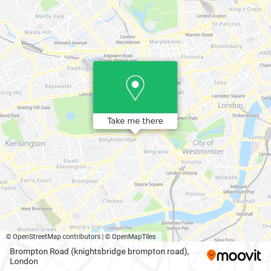 Brompton Road (knightsbridge brompton road) map