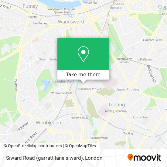 Siward Road (garratt lane siward) map