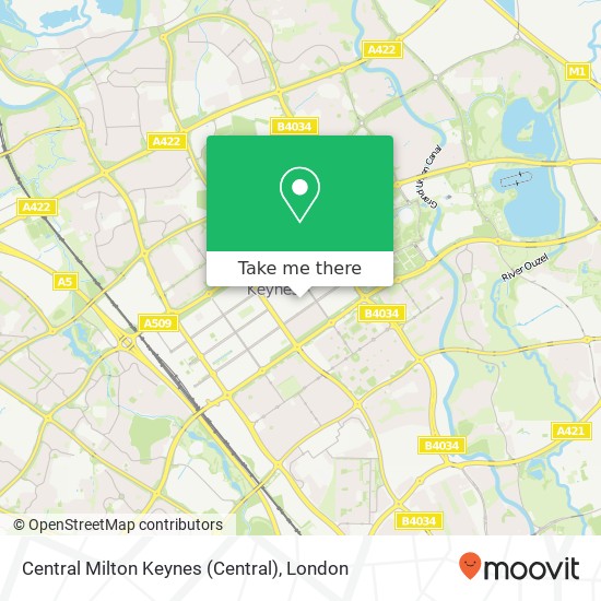 Central Milton Keynes map