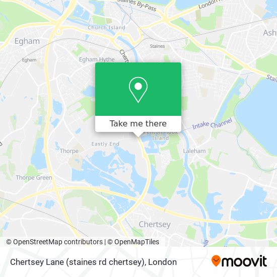 Chertsey Lane (staines rd chertsey) map