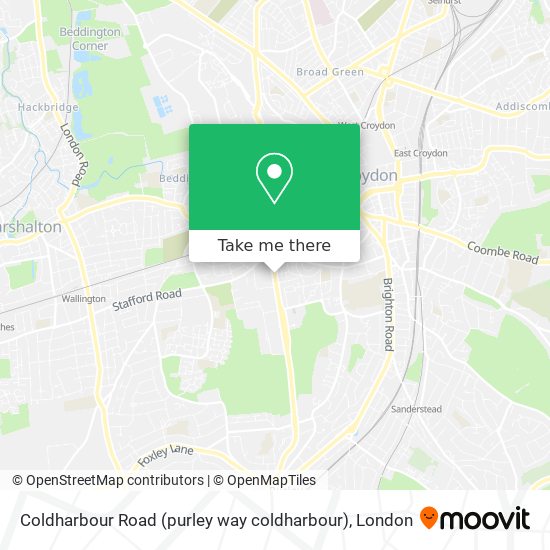 Coldharbour Road (purley way coldharbour) map