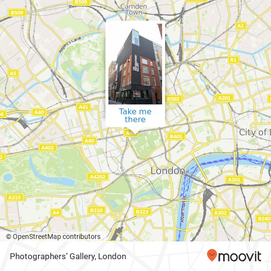 Photographers’ Gallery, Ramillies Street Soho London W1F 7 map