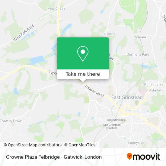Crowne Plaza Felbridge - Gatwick map