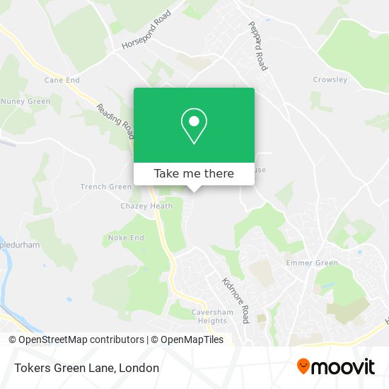 Tokers Green Lane map