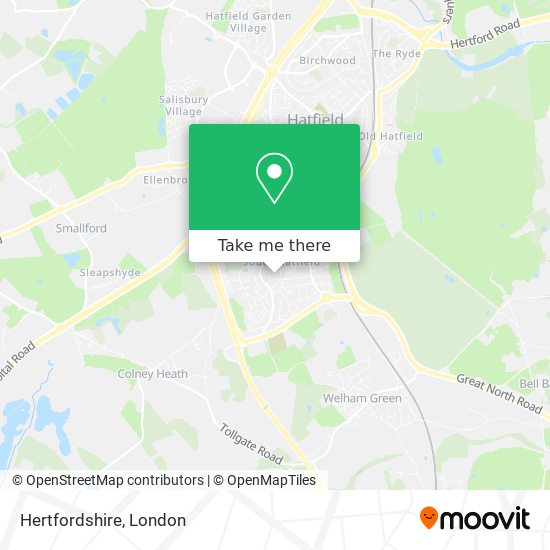 Hertfordshire map