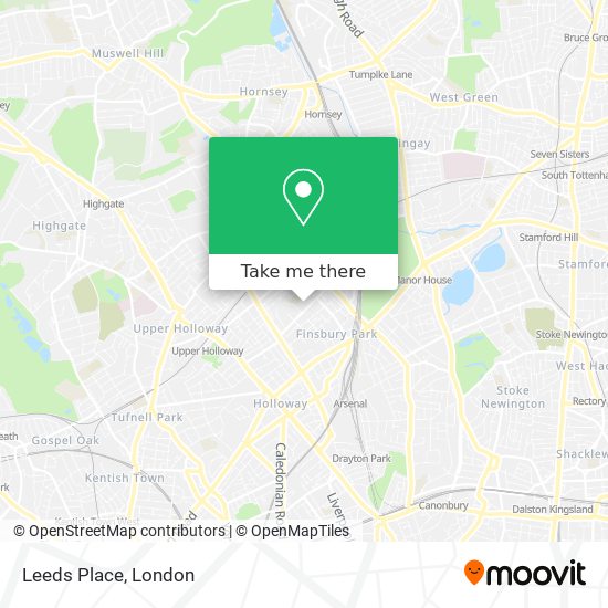 Leeds Place map