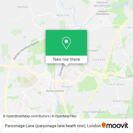 Parsonage Lane (parsonage lane heath row) map