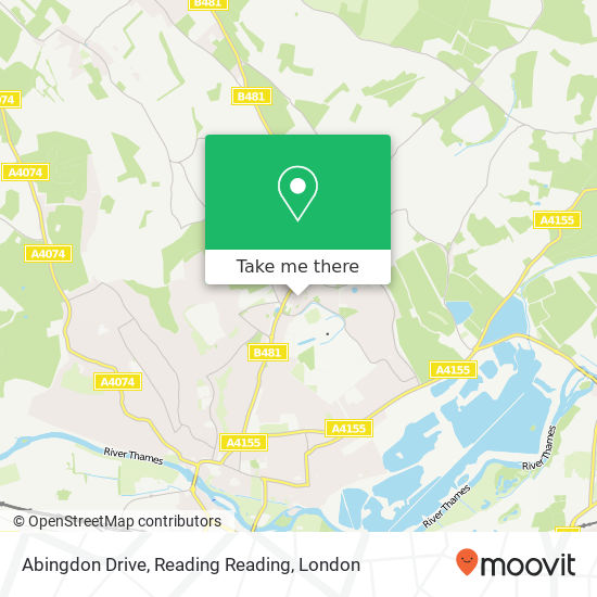 Abingdon Drive, Reading Reading map