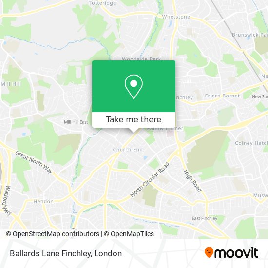 Ballards Lane Finchley map