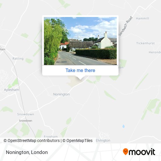 Nonington map