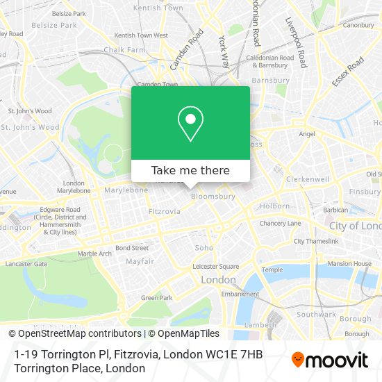 1-19 Torrington Pl, Fitzrovia, London WC1E 7HB Torrington Place map